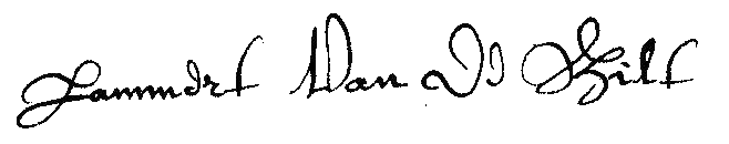 handtekening Lammert van de Bilt